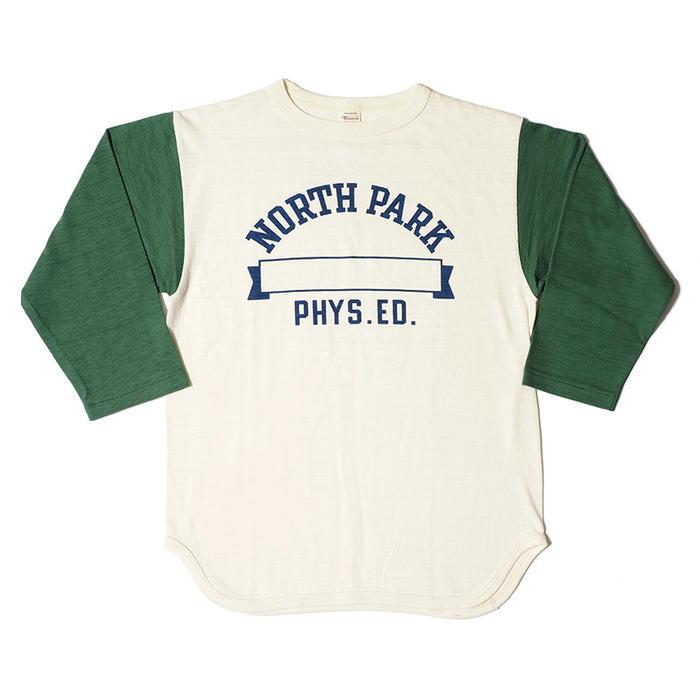 【美品】ウエアハウス 七分袖 ベースボールTシャツ XL 染み込みプリント ウェアハウス 七分袖ベースボールTシャツ クルーネック : 服道楽