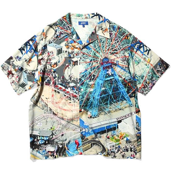 LFYT ラファイエット OLD NEW YORK S/S SHIRT 90s WONDER WHEEL 半袖 開襟シャツ LS240204