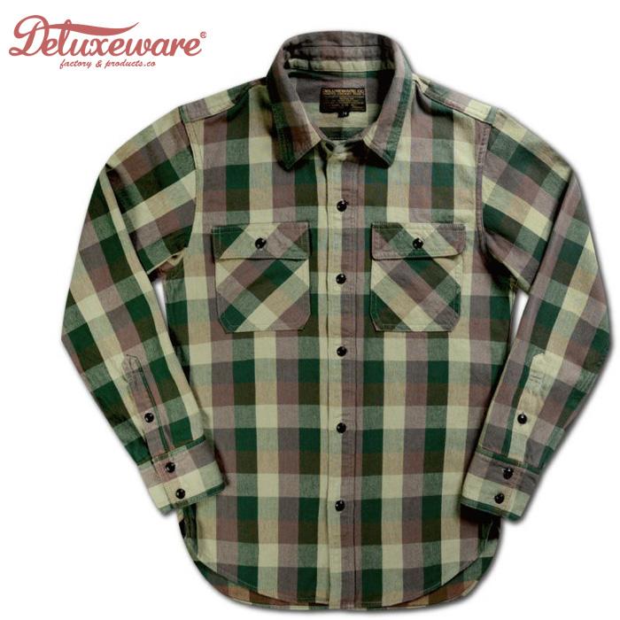 DELUXEWARE（デラックスウエア） シャツ MV-08 BLOCK CAMO ミディアム