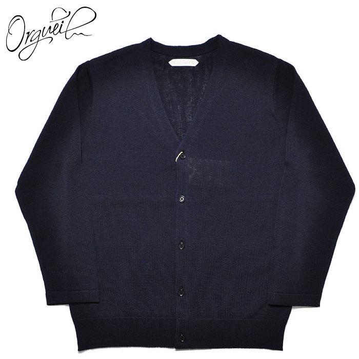 ORGUEIL オルゲイユ ウール ショールカラー ニットカーディガン 38 ORGUEIL（オルゲイユ） カーディガン KNIT CARDIGAN ニット