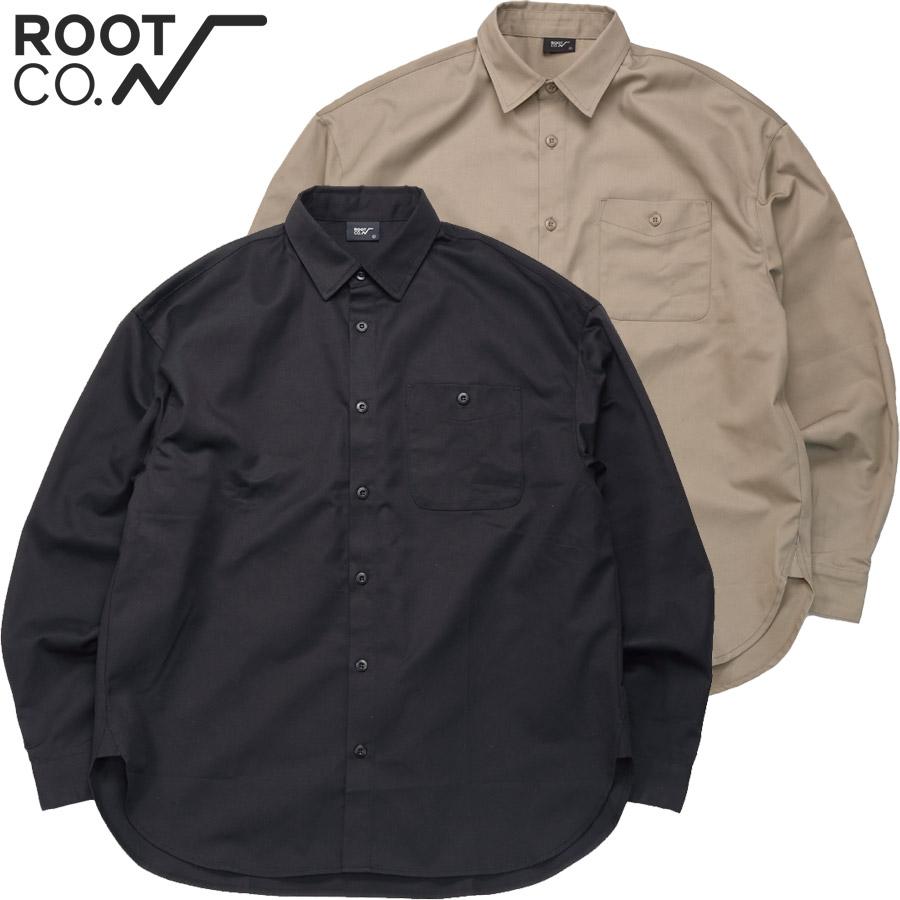 ROOT CO. ルートコー シャツ PLAY TC TWILL UTILITY Long Sleeve Button Shirts ...