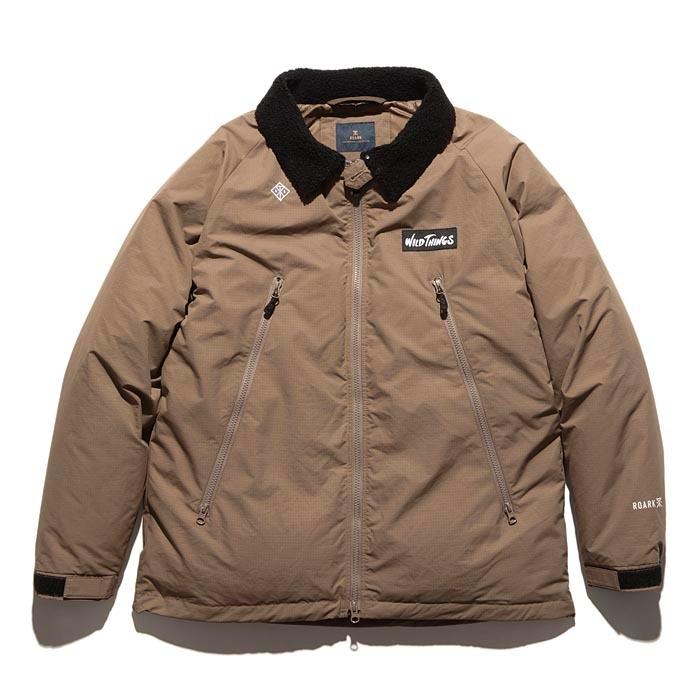 WILDTHINGS / ×ROARK/HAPPYJACKET/.ダウンジャケット/L/ナイロン/KHK/無地/RJJ650 WILD THINGS（ワイルドシングス） ROARK REVIVAL WILD THINGS ロアーク