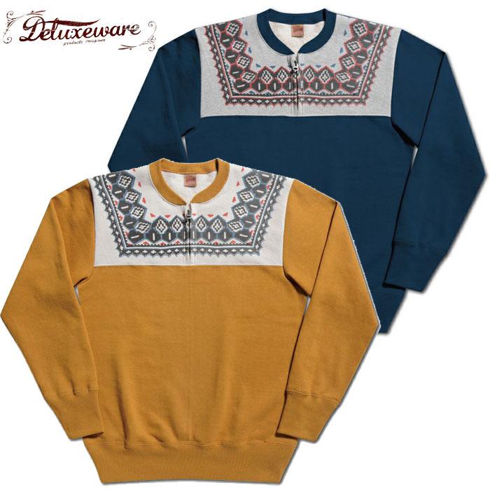 DELUXEWARE（デラックスウエア） スウェット S105-24A SNOW HALF ZIP