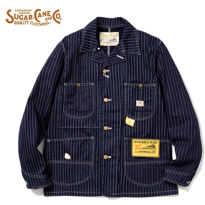 シュガーケーン SUGAR CANE ワークコート SC14372 9oz. WABASH STRIPE WORK COAT ジャケット メ