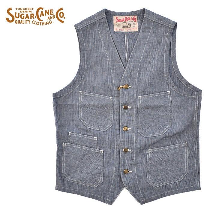 SUGAR CANE フィクションロマンスシリーズのベストとパンツのセットです。 SUGAR CANE シュガーケーン ベスト FICTON ROMANCE 9oz INDIGO