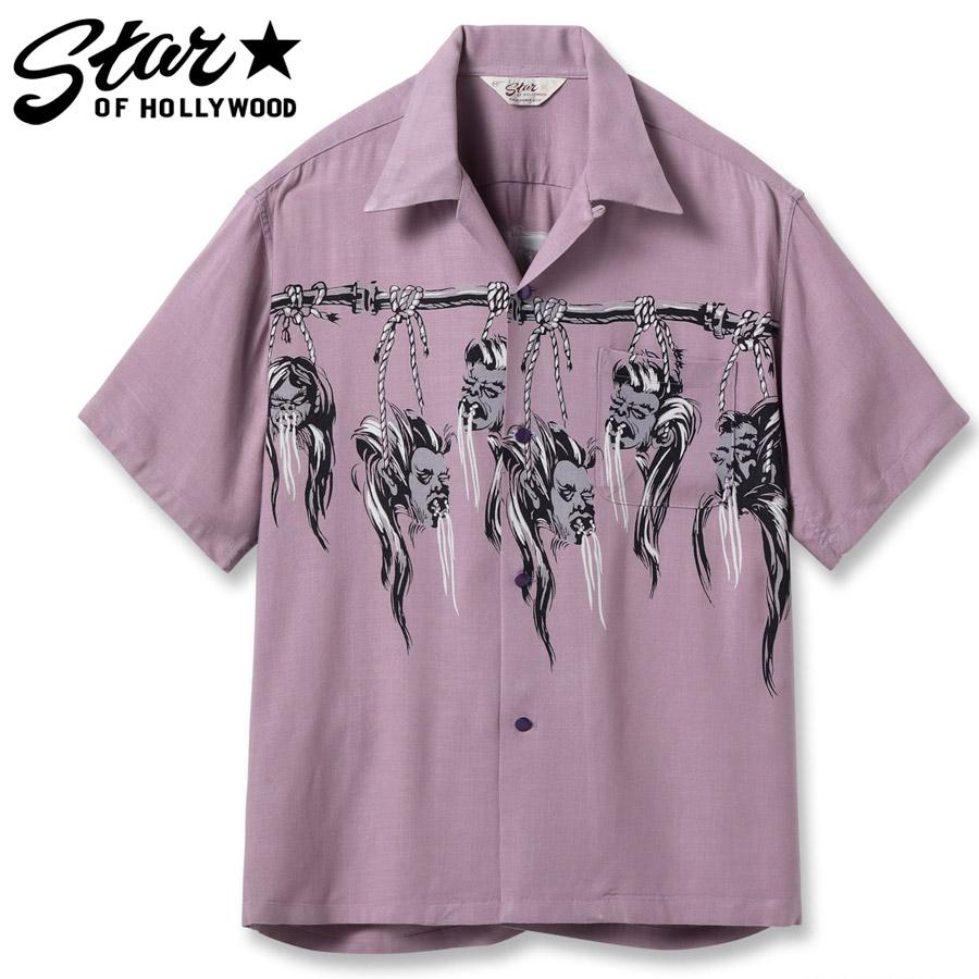 STAR OF HOLLYWOOD シュランケンヘッドレーヨンシャツsize M STAR OF HOLLYWOOD スターオブハリウッド シャツ SH39705 HOPSACK