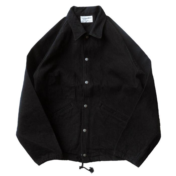 【SAMURAI JEANS】刺繍入り ジップジャケット ブラック 長袖 サムライジーンズ ジャケット SJCJ22 デニムコーチジャケット SAMURAI