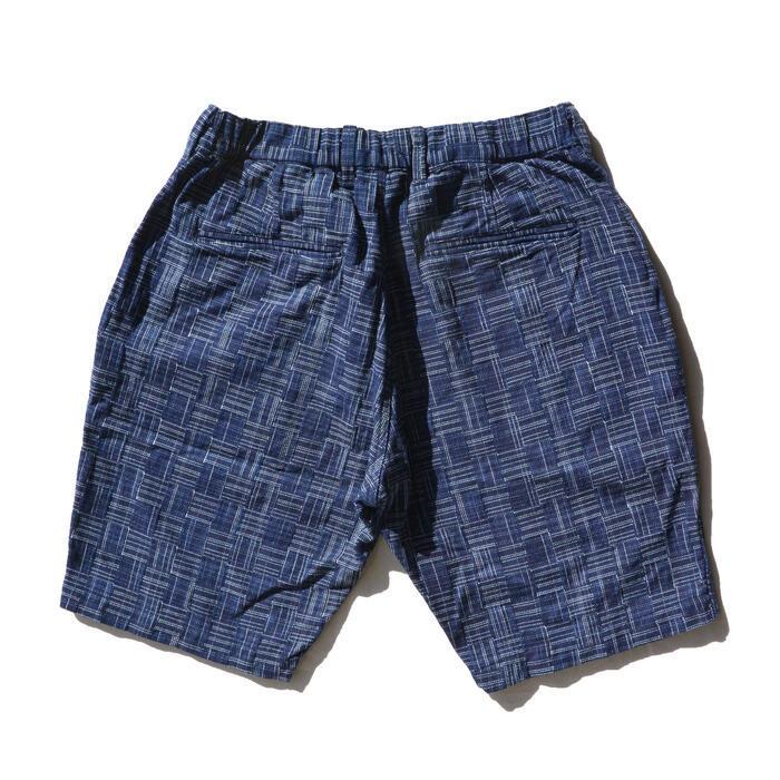 サムライジーンズ SAMURAI JEANS ショーツ SJSP22-IK 藍枷染め市松絣