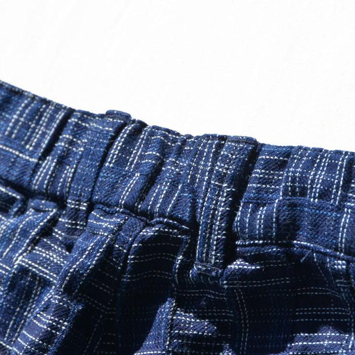 サムライジーンズ SAMURAI JEANS ショーツ SJSP22-IK 藍枷染め市松絣