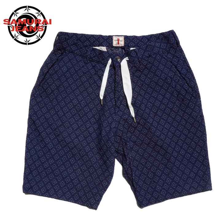 Tokyo samurai ショーツ サムライジーンズ SAMURAI JEANS ショーツ SJSP23-SK 藍刺子イージー