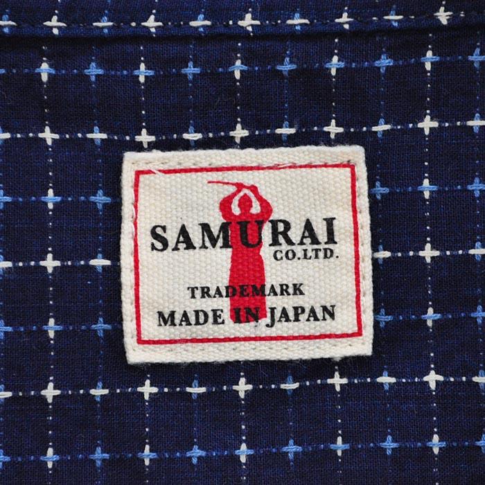 サムライジーンズ SAMURAI JEANS シャツ 刺し子オープンカラーシャツ