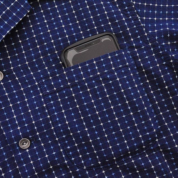 サムライジーンズ SAMURAI JEANS シャツ 刺し子オープンカラーシャツ