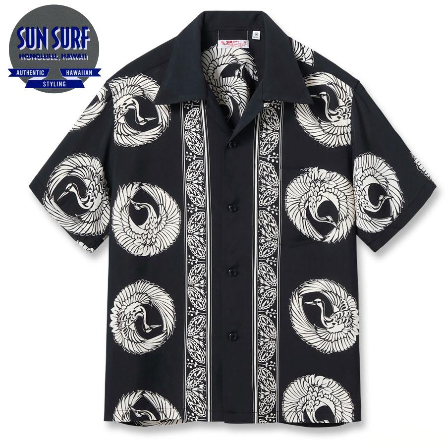 SUN SURF サンサーフ アロハシャツ S 総柄 黒 ブラック SUN SURF サンサーフ アロハシャツ SS39629 RAYON HAWAIIAN SHIRT