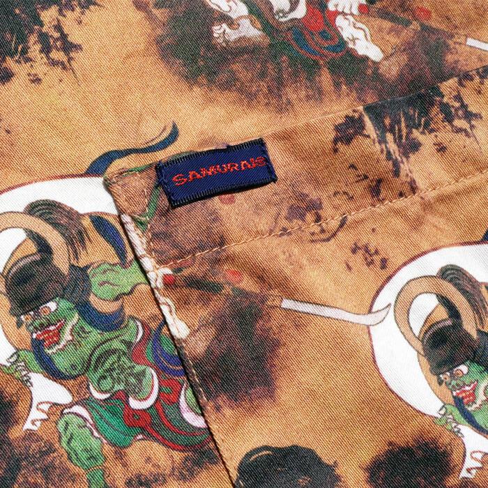 サムライジーンズ SAMURAI JEANS シャツ SSA23-FR 風神雷神柄