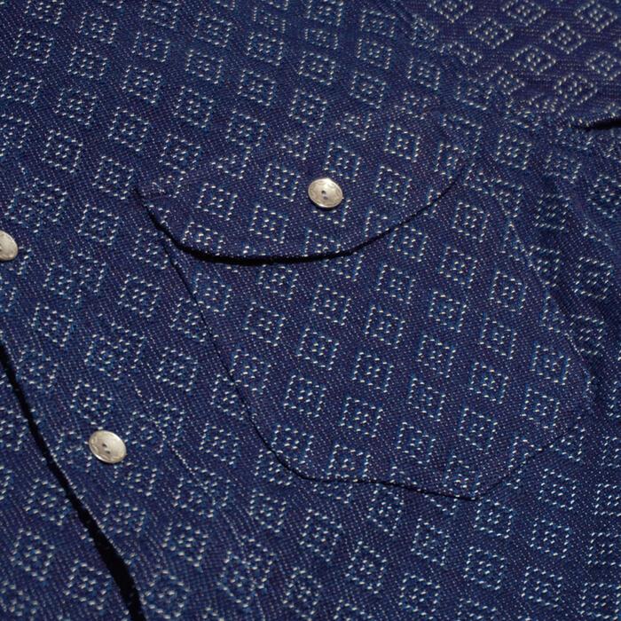 サムライジーンズ SAMURAI JEANS シャツ SSS23-SSK 藍刺子生地ワーク