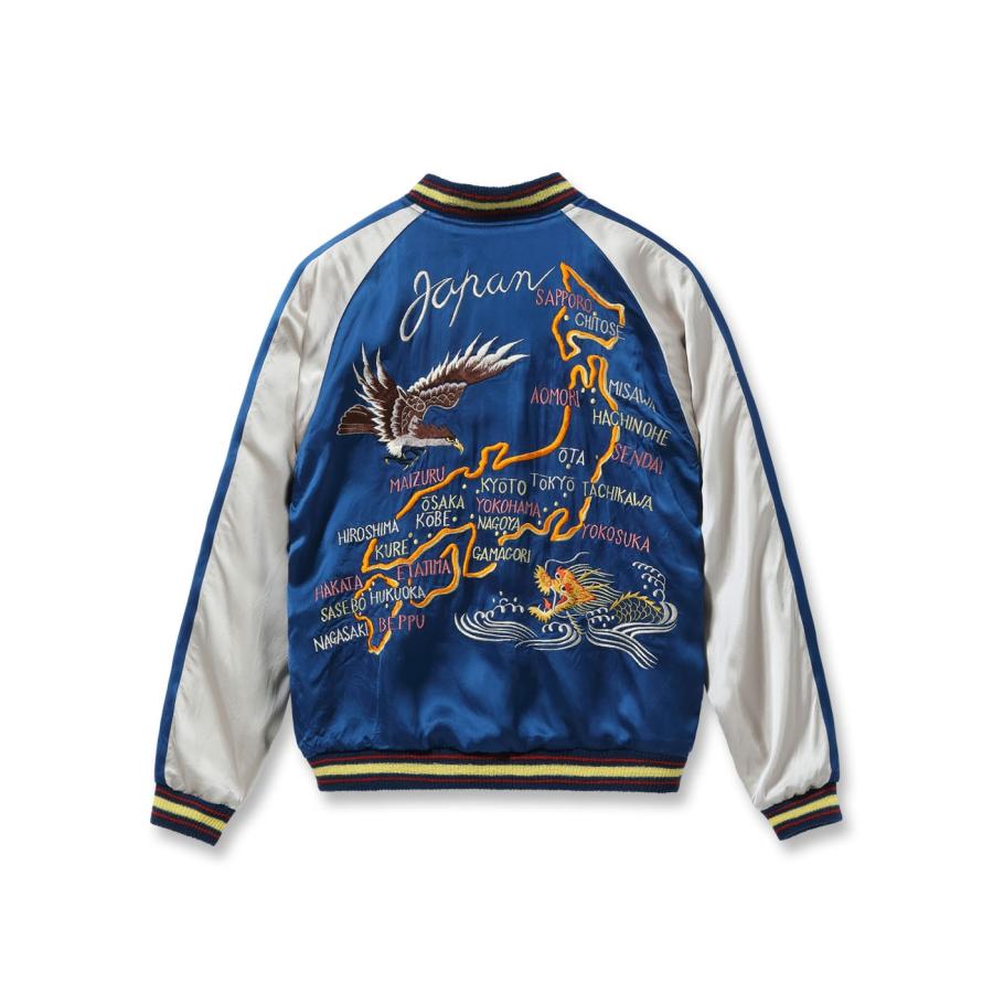 テーラー東洋 スカジャン TT15911-159 Late 1940s Style Acetate Souvenir Jacket KOSHO & CO Special Edition EAGLE & DRAGON × JAPAN MAP 港商の画像