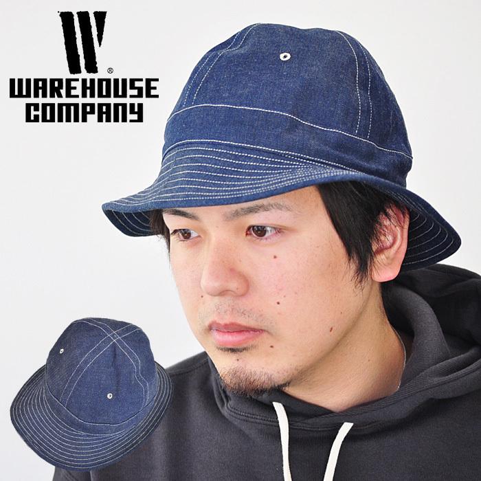 WAREHOUSE ウエアハウス Lot 5200 DENIM ARMY HAT デニム ハット 帽子 キャップ メンズ｜first-stadium