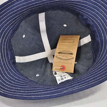 WAREHOUSE ウエアハウス Lot 5200 DENIM ARMY HAT デニム ハット WAREHOUSE ウエアハウス Lot 5200 DENIM ARMY HAT デニム ハット