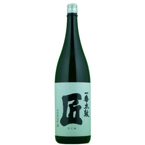 【サラッと軽い口当たりとフルーティーな味わいで飲み飽きない！】　一番太鼓　匠　白ラベル　黒麹　麦焼酎　25度　1800ml | 