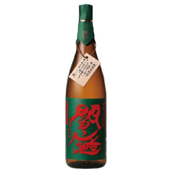 【香ばしさとコクを内に秘めた絶品麦焼酎！】　常圧閻魔　黒麹　麦焼酎　常圧蒸留　25度　1800ml | 老松酒造