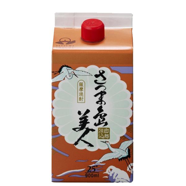 【いつまでも飲み飽きしないまろやかで甘みのある味わい！】　さつま島美人　芋焼酎　25度　900mlパック | さつま島美人