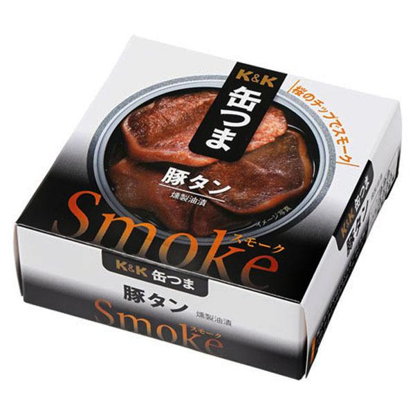 K&K　国分　缶つま　Smoke(スモーク)　豚タン　50g｜first19782012