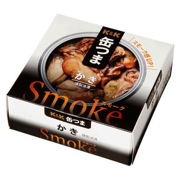 【送料無料！】　K&K　国分　缶つま　Smoke(スモーク)　かき　50g×6缶セット(北海道・沖縄は送料+990円)｜first19782012