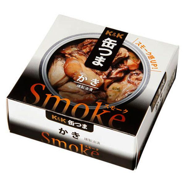 【送料無料！】　K&K　国分　缶つま　Smoke(スモーク)　かき　50g×12缶セット(北海道・沖縄は送料+990円)｜first19782012