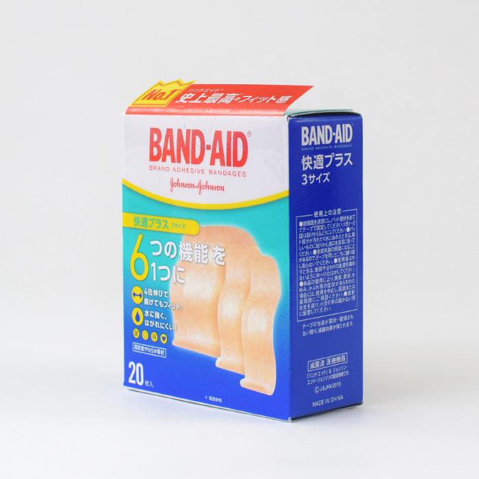 BANDーAID バンドエイド快適プラス 3サイズ 20枚入 絆創膏 BAND BANDーAID バンドエイド快適プラス 3サイズ 20枚入 絆創膏 BAND