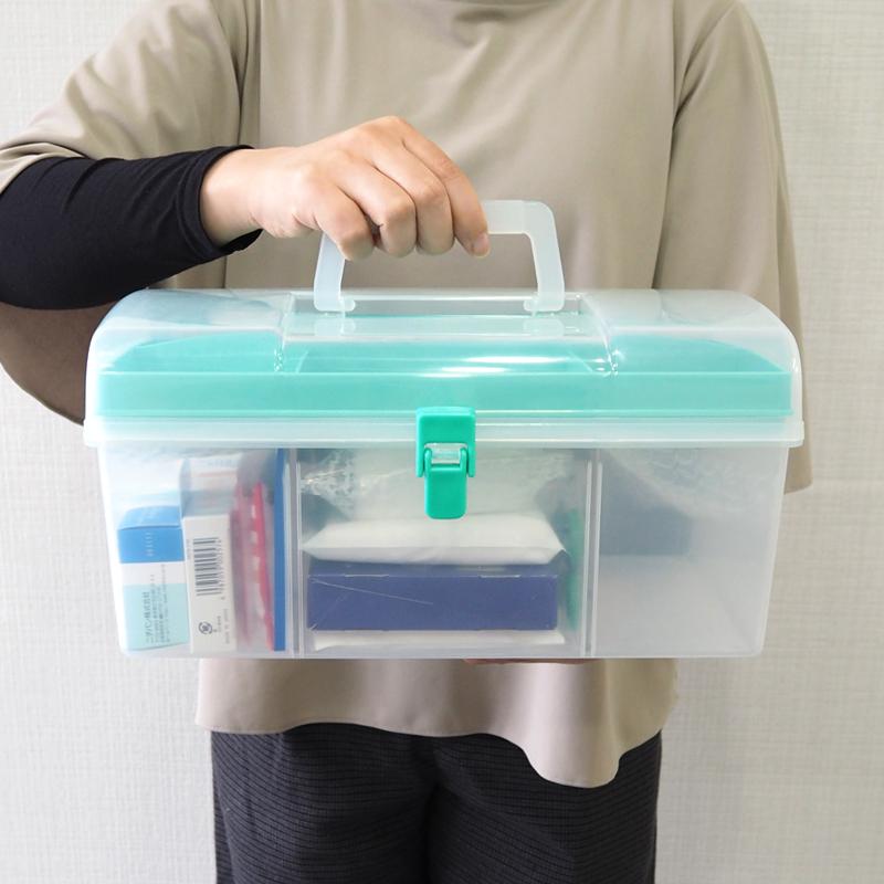 応急手当用品9点セット プラスチック製救急箱 救急セット スポーツ