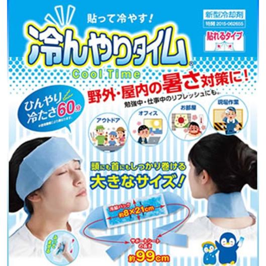暑さ対策・冷却グッズ PTGNA タカビシ化学 冷んやりタイム 暑さ対策 熱中症対策 貼れる冷却材