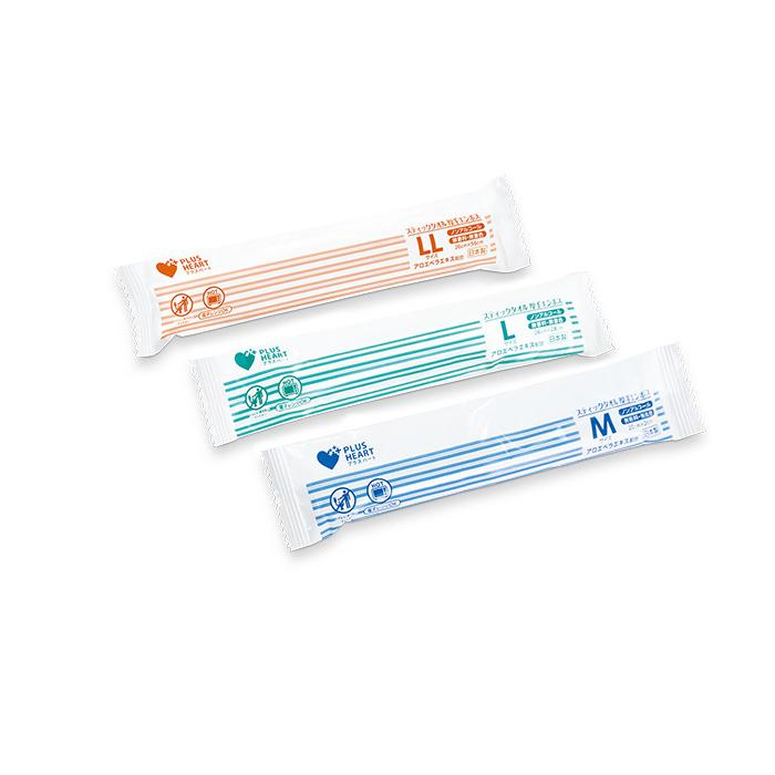 オオサキメディカル プラスハート スティックタオル 厚手 エンボス加工