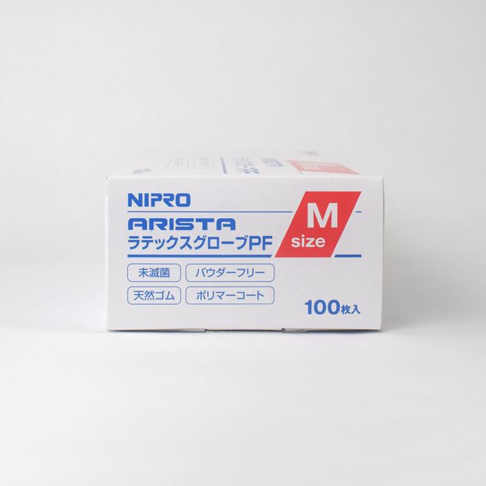 ニプロ アリスタ ラテックスグローブ Mサイズ PF（パウダーフリー