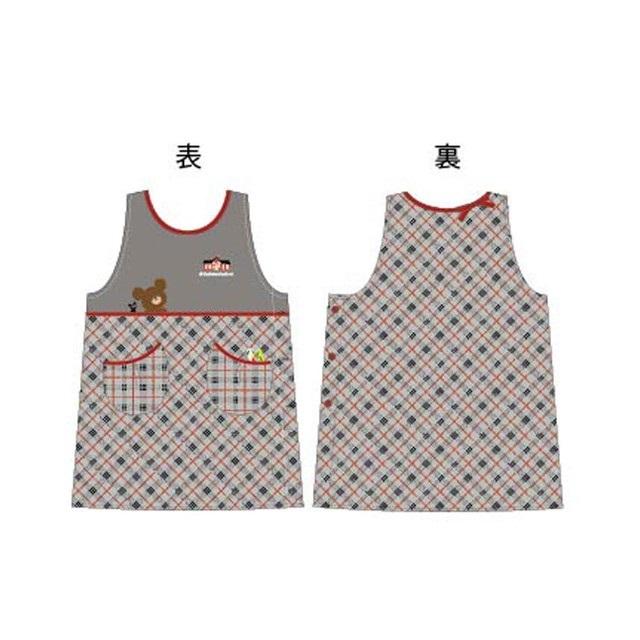 くまのがっこう エコール かっぽう着 ラン型エプロン