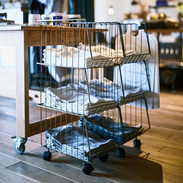 スタッキングワゴン 3段 家具 収納 おしゃれ 送料無料 東谷 AKB-438 | 東谷 | 01