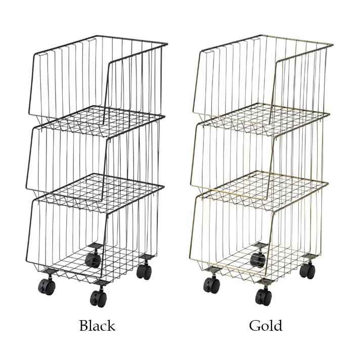 スタッキングワゴン 3段 家具 収納 おしゃれ 送料無料 東谷 AKB-438 | 東谷 | 10