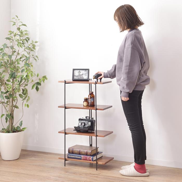天然木　置物　棚 木製物置 屋外 収納庫 天然木 幅74×奥行42×高さ120cm 倉庫 作業