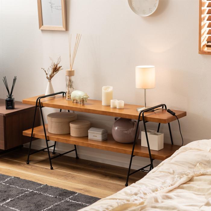 シェルフ ワイド インテリア 棚 収納 2段 天然木 おしゃれ  送料無料 東谷 GT-122 | 東谷 | 01