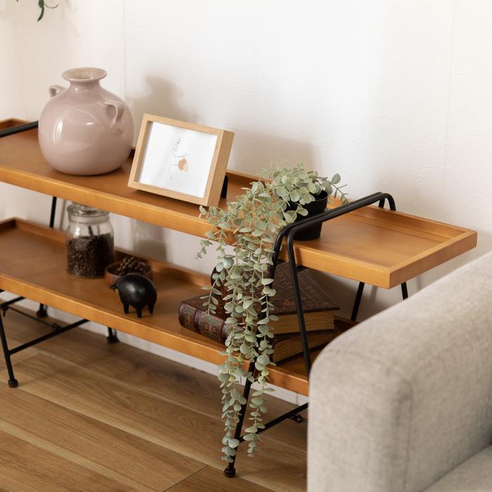 シェルフ ワイド インテリア 棚 収納 2段 天然木 おしゃれ  送料無料 東谷 GT-122 | 東谷 | 03