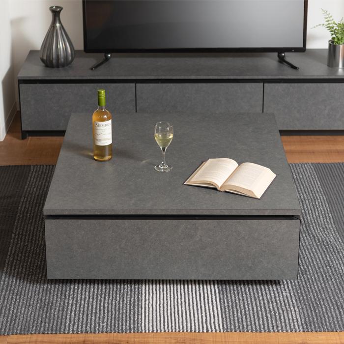 東谷 スクエアテーブル 机 家具 収納 テーブル センターテーブル 送料