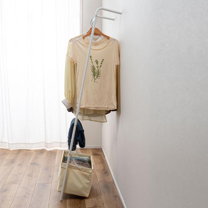 バスケット付きハンガー ハンガー 家具 ひとり暮らし 簡単設置 送料無料 東谷 MIP-25 | 東谷 | 05