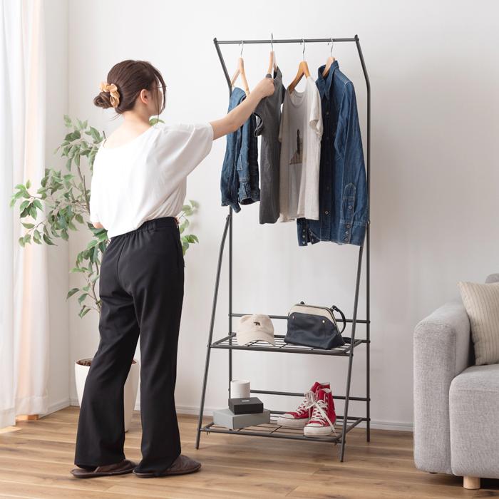 フォールディングハンガーラック ハンガー 家具 ラック ひとり暮らし 折り畳み 送料無料 東谷 MIP-58 | 東谷 | 04