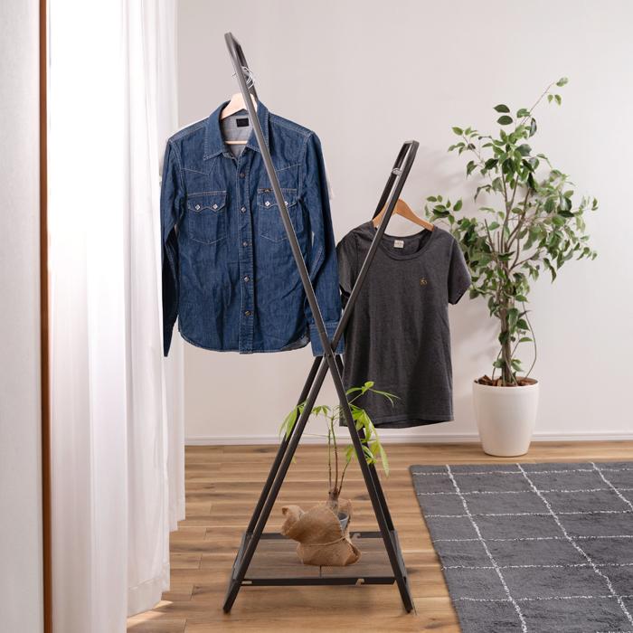 フォールディングハンガー ハンガー 家具 ひとり暮らし 折り畳み 送料無料 東谷 MIP-65 | 東谷 | 08