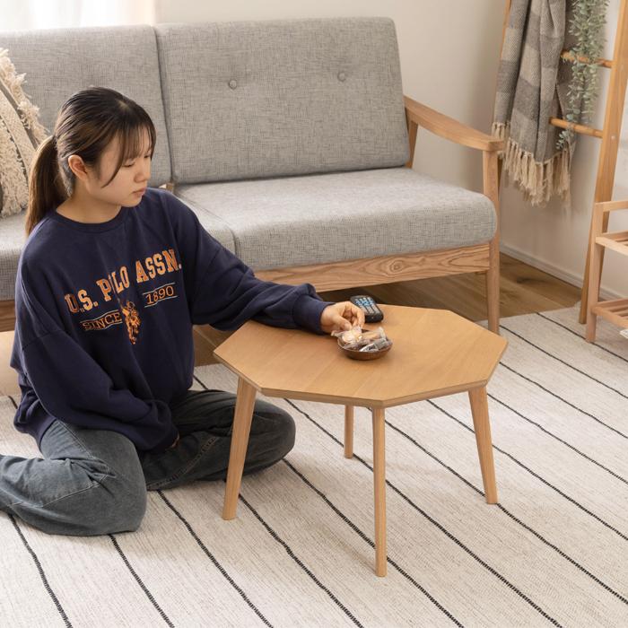 東谷 オクタゴンテーブル 机 8角形 家具 木 ひとり暮らし センター