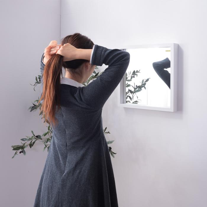 ミラー 鏡 壁掛け 置き ひとり暮らし 正方形 ウォルナット 送料無料 東谷 MU-034 | 東谷 | 04