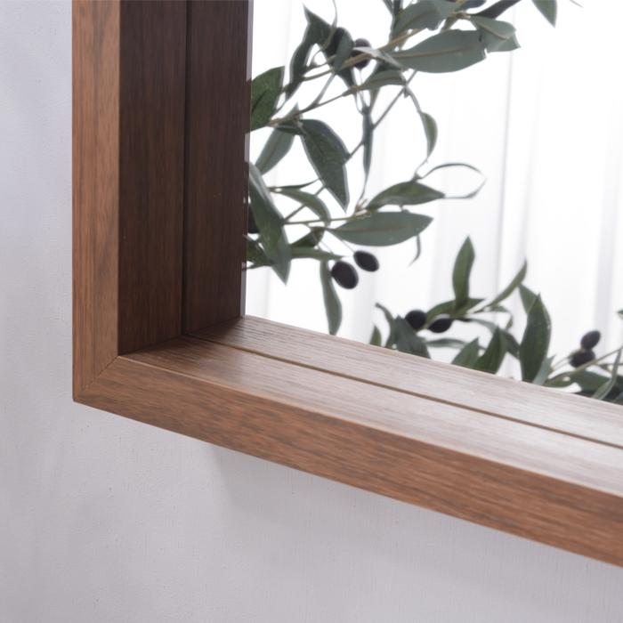 ミラー 鏡 壁掛け 置き ひとり暮らし 正方形 ウォルナット 送料無料 東谷 MU-034 | 東谷 | 06