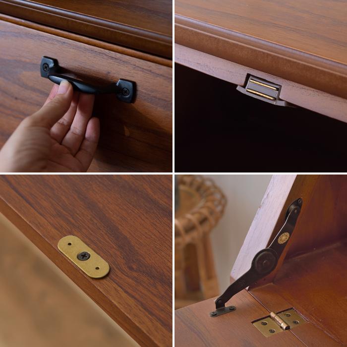 ライティングチェスト  収納 天然木 ラッカー塗装 インテリア 送料無料 東谷 PM-317 | 東谷 | 09