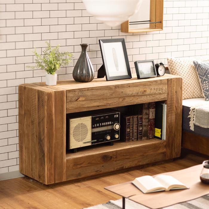 コンソール 机 収納 Arte 木製 天然木 テレビ台 送料無料 東谷 WE-883 | 東谷 | 03