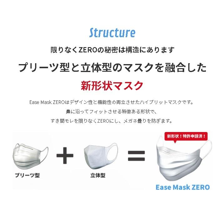 Ease Mask ZERO（イーズマスクゼロ） メガネをかける人のために設計したマスク 5枚入 easemaskファーストエイドストア