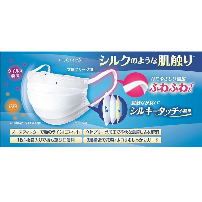 フィッティ Fitty シルキータッチ マスク 耳ゴムふわり 7枚入 個包装 やや小さめサイズ ピンク JIST9001適合 | Fitty | 04